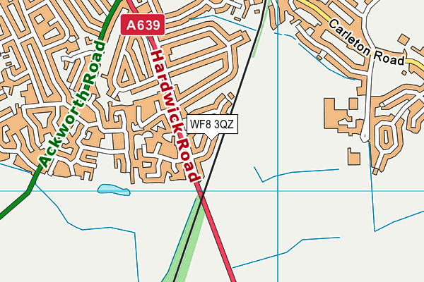 WF8 3QZ map - OS VectorMap District (Ordnance Survey)