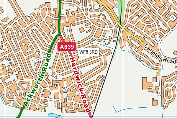 WF8 3RD map - OS VectorMap District (Ordnance Survey)