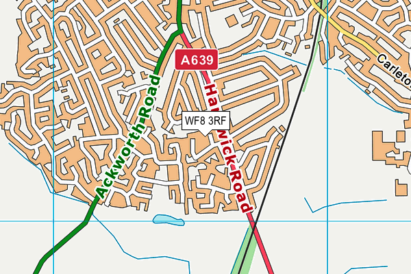 WF8 3RF map - OS VectorMap District (Ordnance Survey)