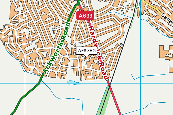 WF8 3RG map - OS VectorMap District (Ordnance Survey)