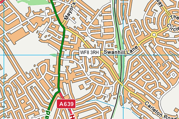 WF8 3RH map - OS VectorMap District (Ordnance Survey)