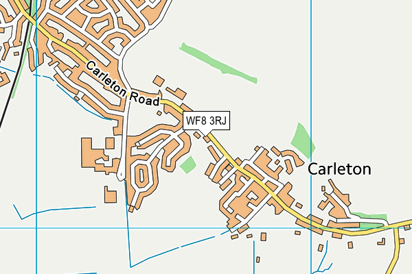 WF8 3RJ map - OS VectorMap District (Ordnance Survey)