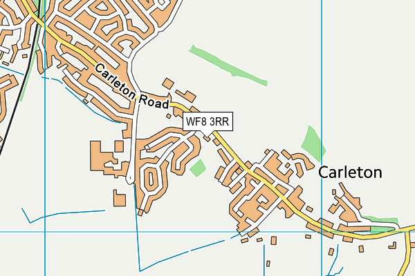 WF8 3RR map - OS VectorMap District (Ordnance Survey)