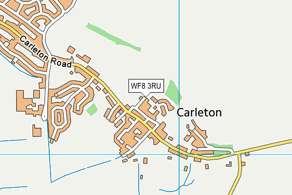 WF8 3RU map - OS VectorMap District (Ordnance Survey)