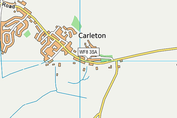 WF8 3SA map - OS VectorMap District (Ordnance Survey)