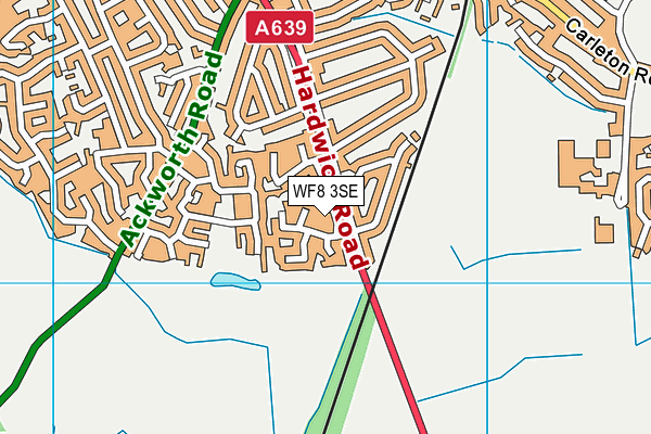 WF8 3SE map - OS VectorMap District (Ordnance Survey)