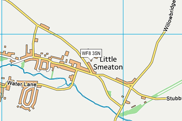 WF8 3SN map - OS VectorMap District (Ordnance Survey)