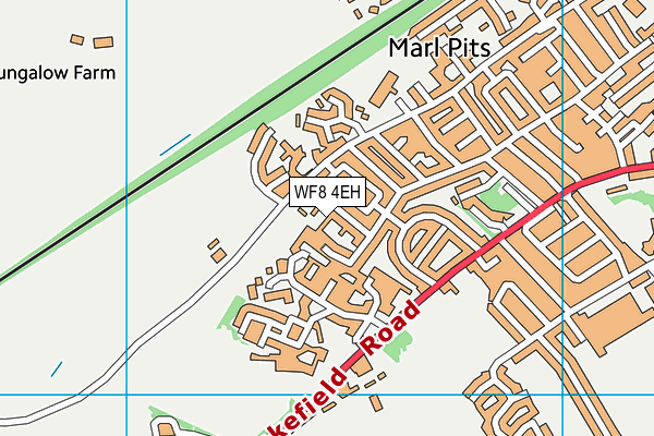 WF8 4EH map - OS VectorMap District (Ordnance Survey)