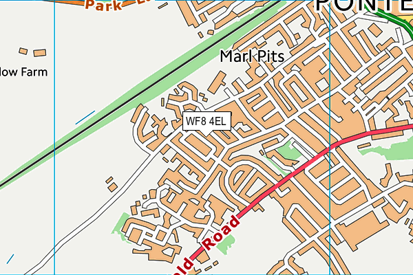 WF8 4EL map - OS VectorMap District (Ordnance Survey)