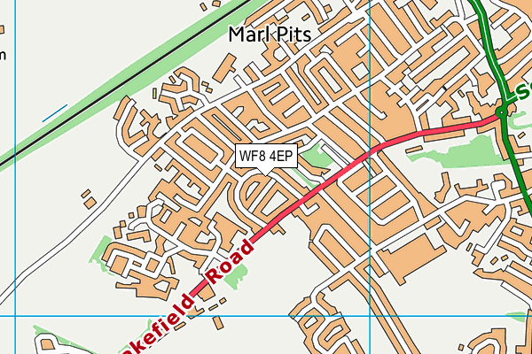 WF8 4EP map - OS VectorMap District (Ordnance Survey)