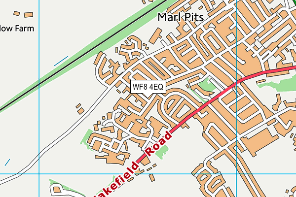 WF8 4EQ map - OS VectorMap District (Ordnance Survey)