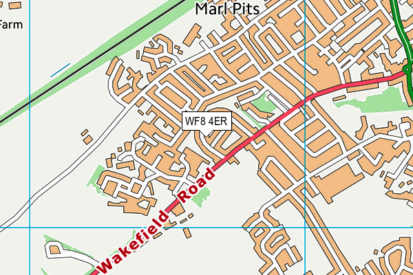 WF8 4ER map - OS VectorMap District (Ordnance Survey)