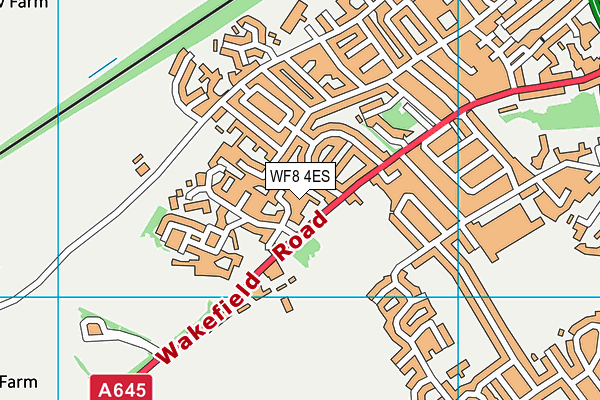 WF8 4ES map - OS VectorMap District (Ordnance Survey)