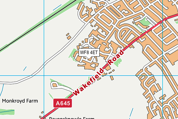 WF8 4ET map - OS VectorMap District (Ordnance Survey)