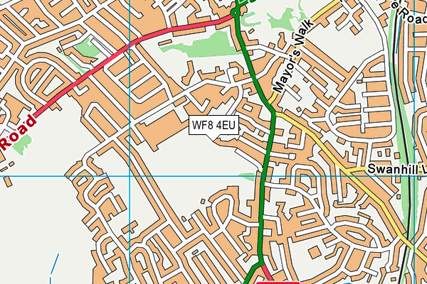 WF8 4EU map - OS VectorMap District (Ordnance Survey)