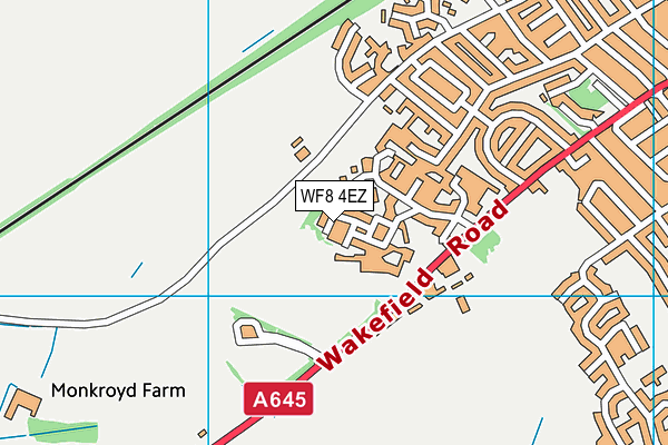 WF8 4EZ map - OS VectorMap District (Ordnance Survey)