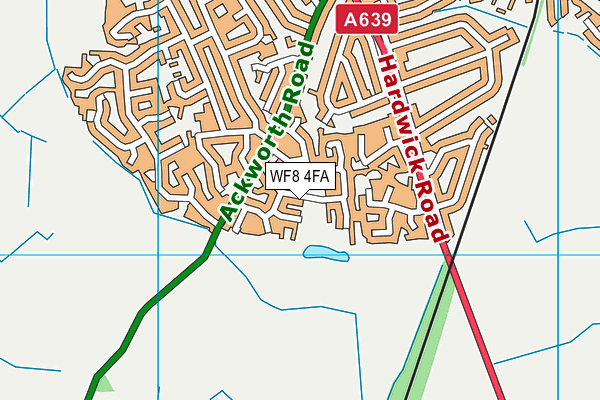WF8 4FA map - OS VectorMap District (Ordnance Survey)