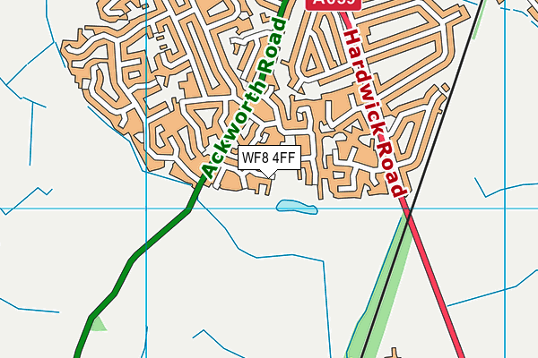 WF8 4FF map - OS VectorMap District (Ordnance Survey)