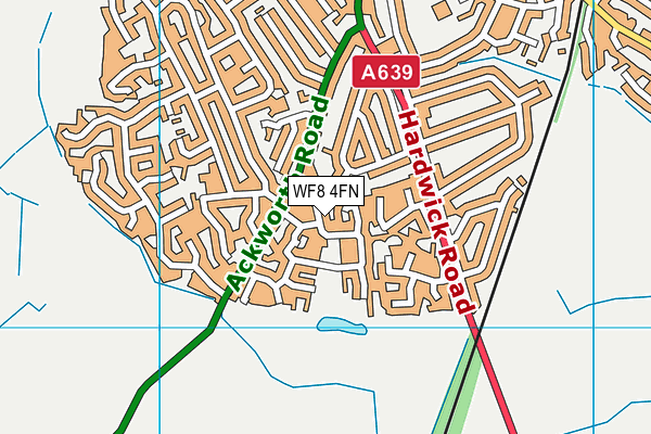 WF8 4FN map - OS VectorMap District (Ordnance Survey)