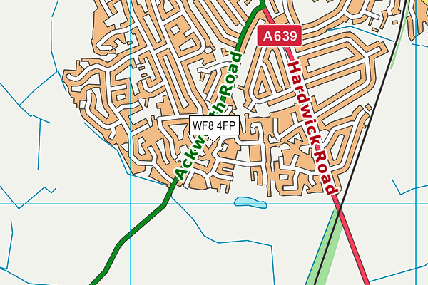 WF8 4FP map - OS VectorMap District (Ordnance Survey)