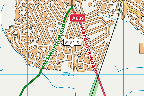 WF8 4FX map - OS VectorMap District (Ordnance Survey)