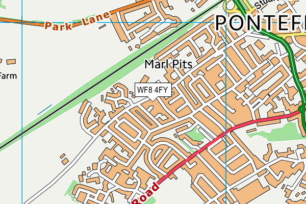 WF8 4FY map - OS VectorMap District (Ordnance Survey)