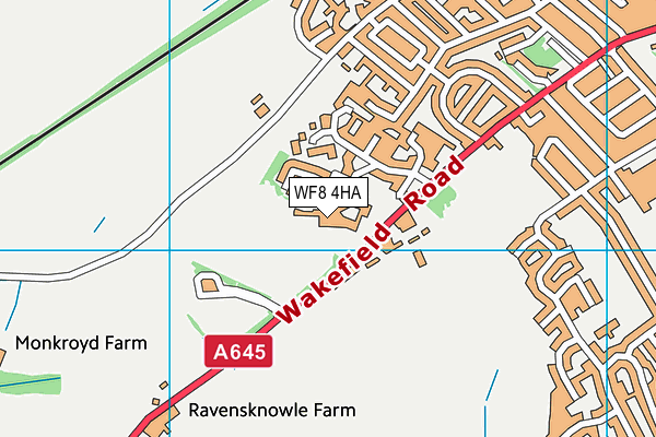 WF8 4HA map - OS VectorMap District (Ordnance Survey)