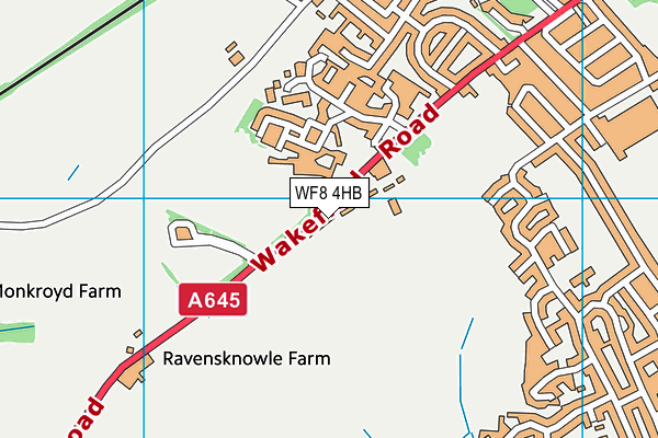 WF8 4HB map - OS VectorMap District (Ordnance Survey)