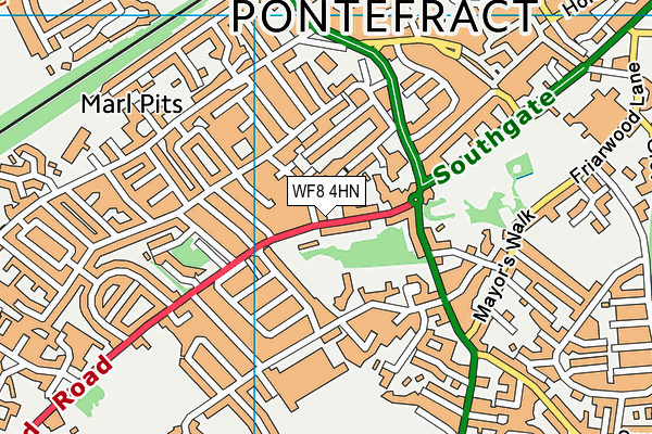Map of AUTOSAVE (PONTEFRACT) LIMITED at district scale