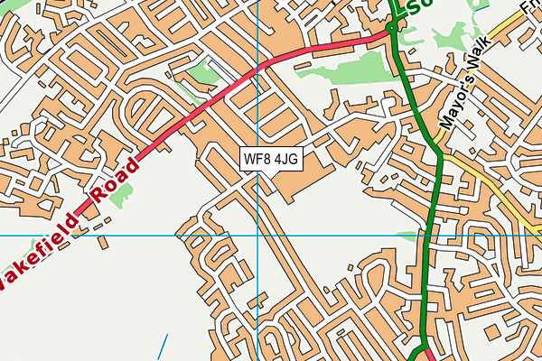 WF8 4JG map - OS VectorMap District (Ordnance Survey)