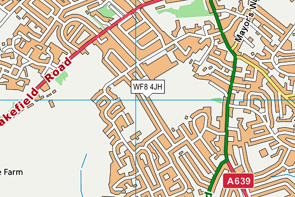 WF8 4JH map - OS VectorMap District (Ordnance Survey)