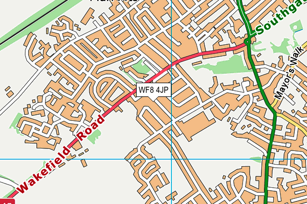 WF8 4JP map - OS VectorMap District (Ordnance Survey)