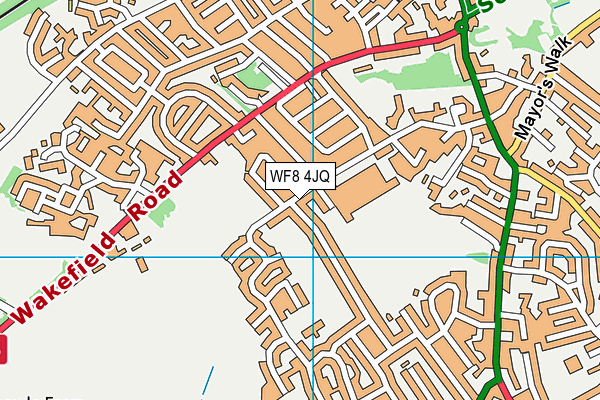 WF8 4JQ map - OS VectorMap District (Ordnance Survey)