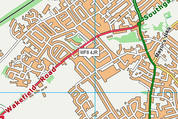 WF8 4JR map - OS VectorMap District (Ordnance Survey)