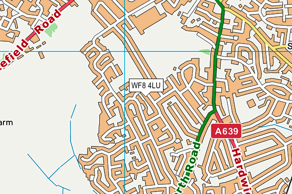 WF8 4LU map - OS VectorMap District (Ordnance Survey)