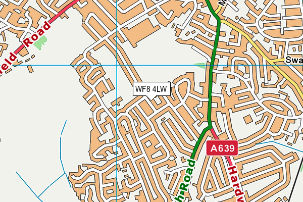 WF8 4LW map - OS VectorMap District (Ordnance Survey)