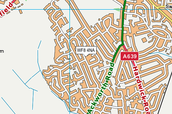 WF8 4NA map - OS VectorMap District (Ordnance Survey)