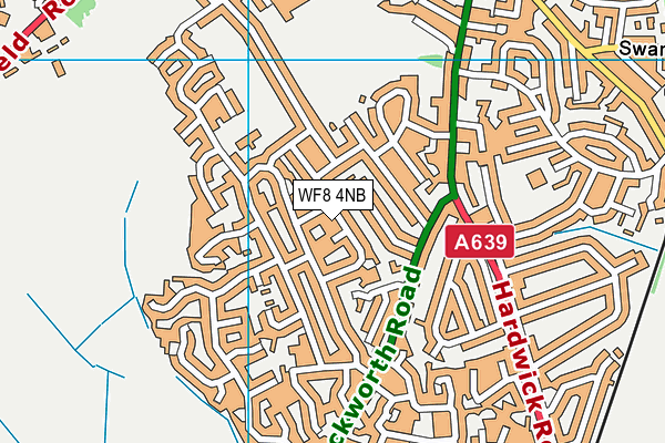 WF8 4NB map - OS VectorMap District (Ordnance Survey)