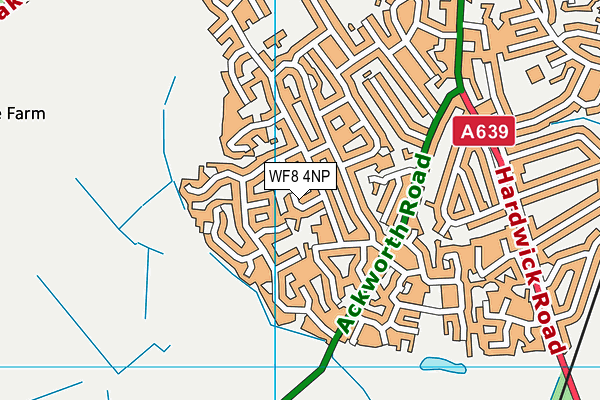 WF8 4NP map - OS VectorMap District (Ordnance Survey)