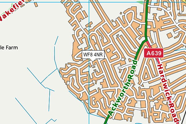 WF8 4NR map - OS VectorMap District (Ordnance Survey)