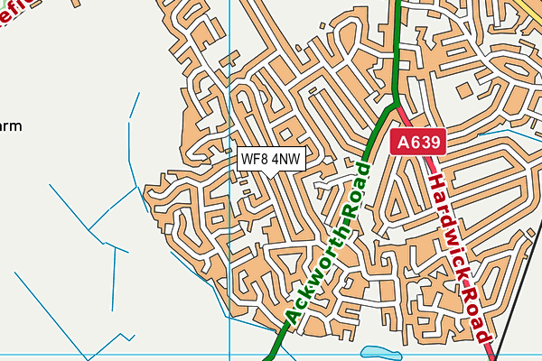WF8 4NW map - OS VectorMap District (Ordnance Survey)