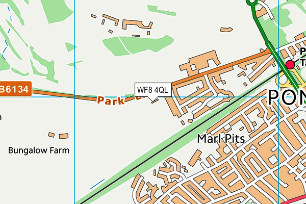WF8 4QL map - OS VectorMap District (Ordnance Survey)