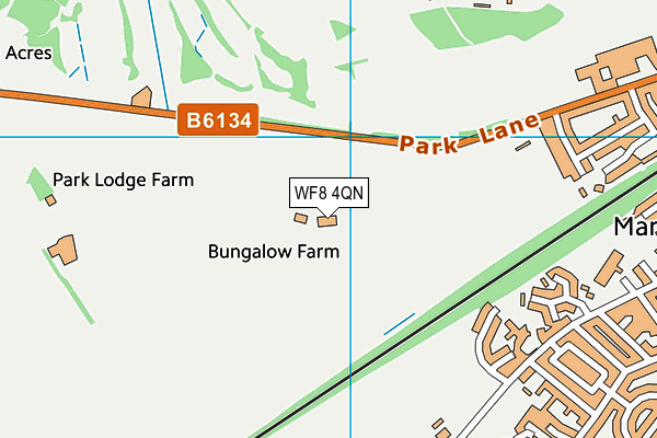 WF8 4QN map - OS VectorMap District (Ordnance Survey)