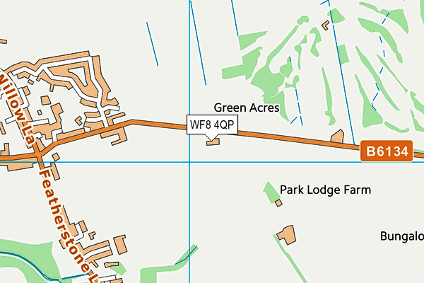 WF8 4QP map - OS VectorMap District (Ordnance Survey)