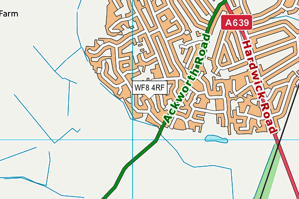 WF8 4RF map - OS VectorMap District (Ordnance Survey)