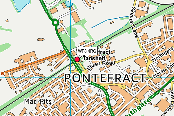 WF8 4RG map - OS VectorMap District (Ordnance Survey)