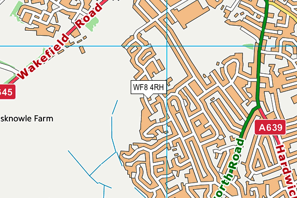 WF8 4RH map - OS VectorMap District (Ordnance Survey)