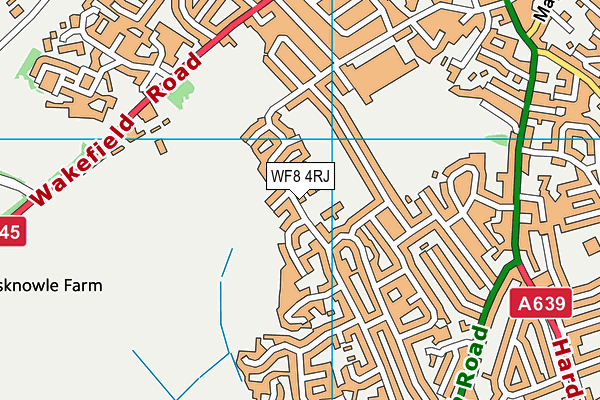 WF8 4RJ map - OS VectorMap District (Ordnance Survey)