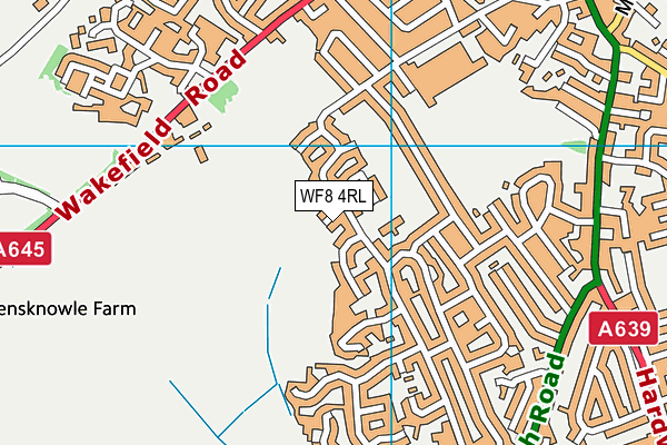 WF8 4RL map - OS VectorMap District (Ordnance Survey)