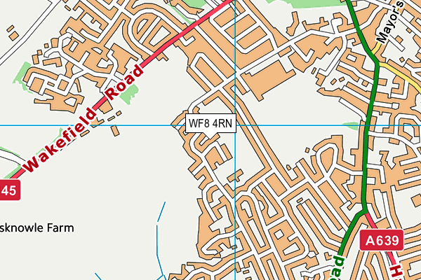 WF8 4RN map - OS VectorMap District (Ordnance Survey)